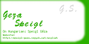 geza speigl business card