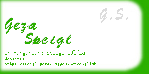 geza speigl business card